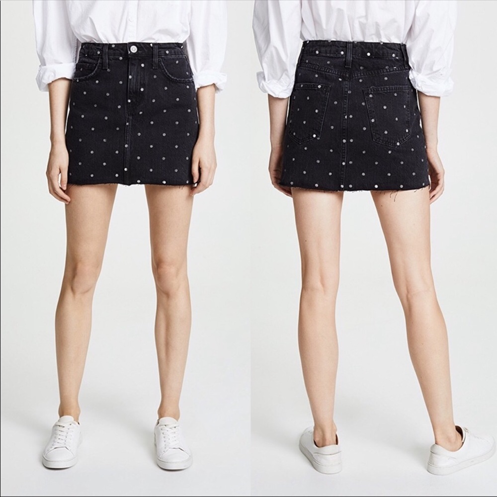 CURRENT/ELLIOTT NWT 5 Pocket Polka Dot Mini Skirt